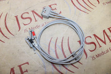 Cargar imagen en el visor de la galería, GE Healthcare 412682-001 Multi-Link ECG 3-Lead Grabber Wires 29" AHA