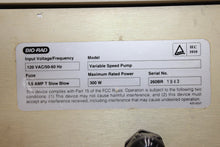 Cargar imagen en el visor de la galería, Bio Rad Variable Speed Pump w/ Cord