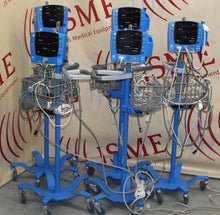 Cargar imagen en el visor de la galería, Lot of 5 GE Carescape Dinamap V100 Vital Signs Monitor on Rolling Stands