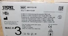 Load image into Gallery viewer, Box Of 10 - Karl Storz 051113-01 C-MAC S-Video Laryngoscope Blades MAC # 3