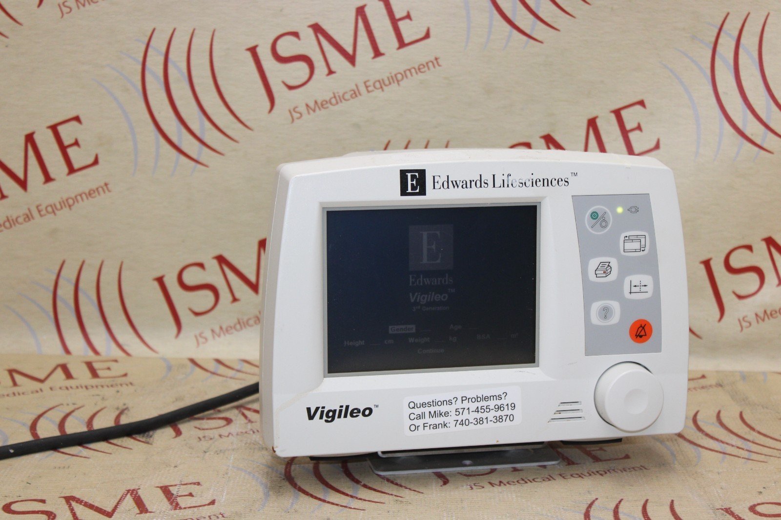 Edwards Lifesciences Vigileo Multi-Parameter Patient Monitor MHM1 – JS ...
