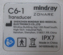 Cargar imagen en el visor de la galería, Mindray Zonare C6-1 Ultrasound Transducer
