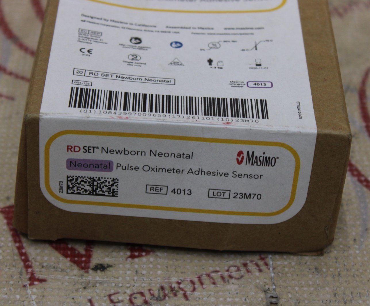 Neontl Rd Set Masimo 4013 RD Set Newborn Neonatal Pulse Oximeter Adhesive Sensor, Bo ...