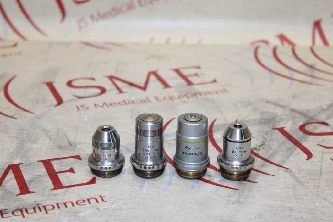 Lot Of 4 Spencer/Reichert Microscope Objectives