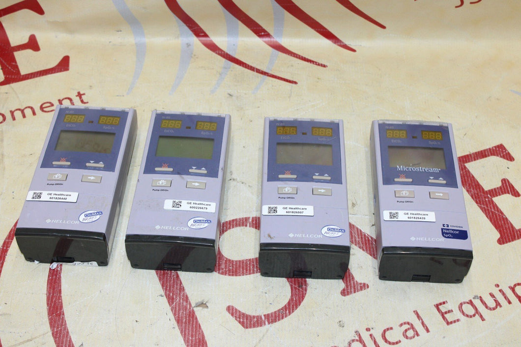 Lot Of 4 Nellcor N-85 Microstream Capnograph