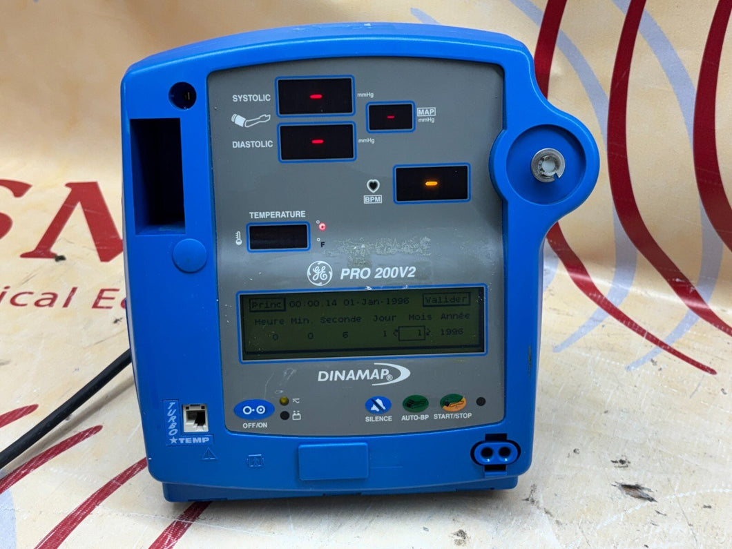 GE Dinamap PRO 200V2 Patient Monitor Vital Signs