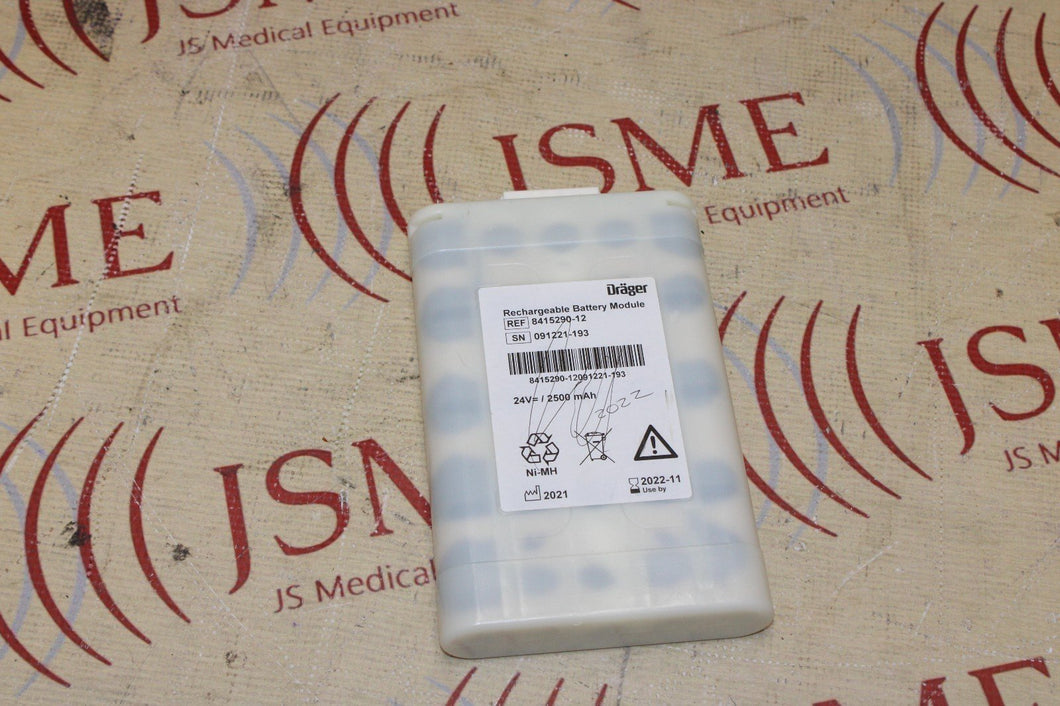 Drager 8415290-12 Rechargeable Ni-MH Battery Module 24V 2500 mAh