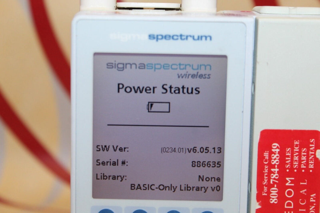 Baxter Sigma Spectrum IV Pump V6.05.13