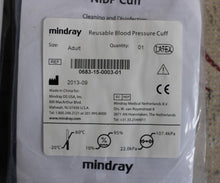 Cargar imagen en el visor de la galería, Lot of 2 Mindray Adult Reusable Blood Pressure Cuffs Ref 0683-15-0003-01
