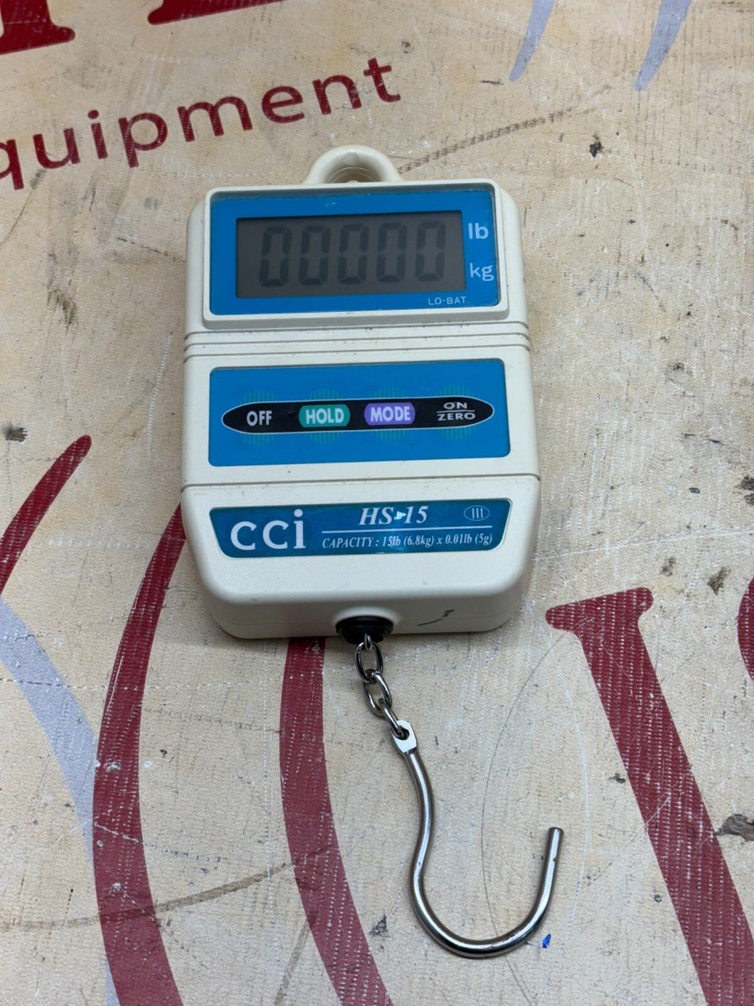 CCI Electronic Hanging Scale HS-15 CAPACITY 15 lb (6.8KG) x 0.01 lb (5g)