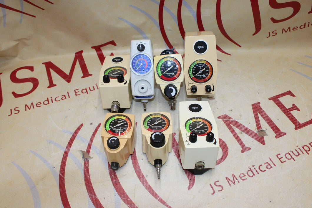Lot Of 7 Ohmeda/Vacutron Vacuum Regulator