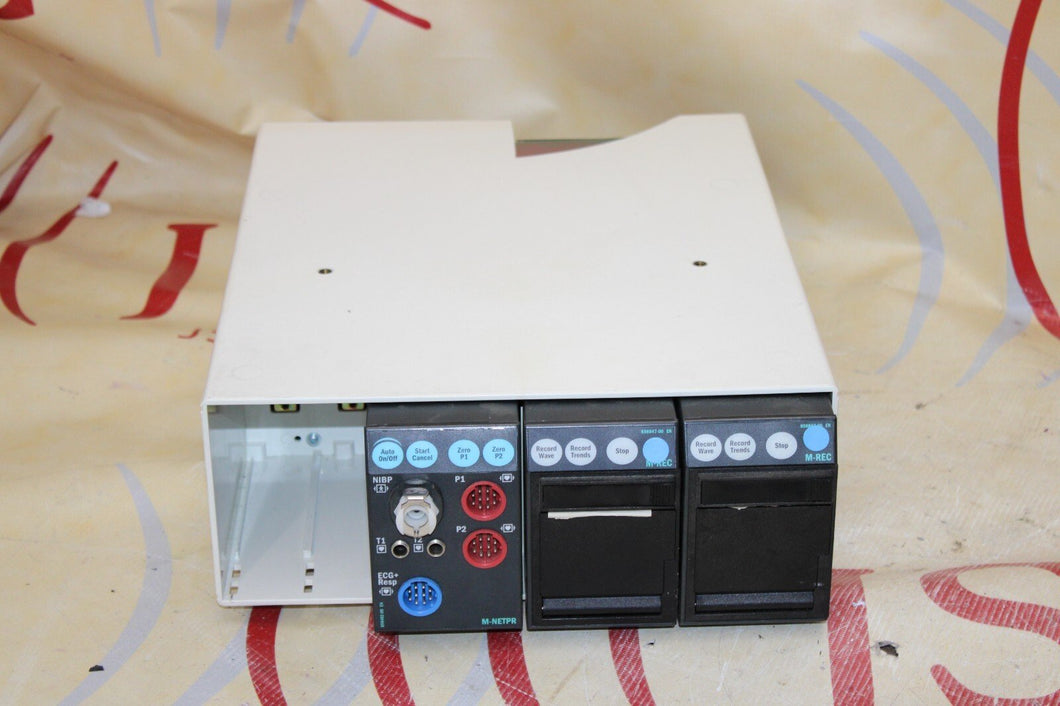 Datex-Ohmeda F-CU8 Module Rack- W/  M-REC-03 And M-NETPR..01.
