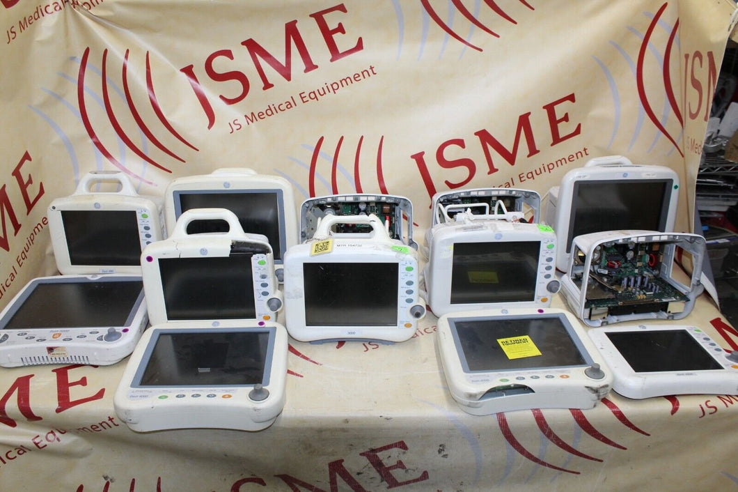 Large lot of GE Dash 3000, Dash 4000, Dash 5000 for Parts