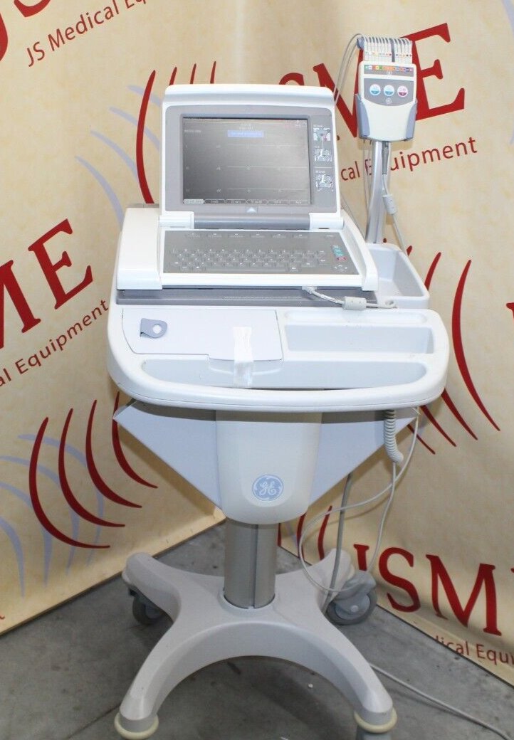 GE Mac 5500HD EKG Machine with Cam-14 On Trolley Cart