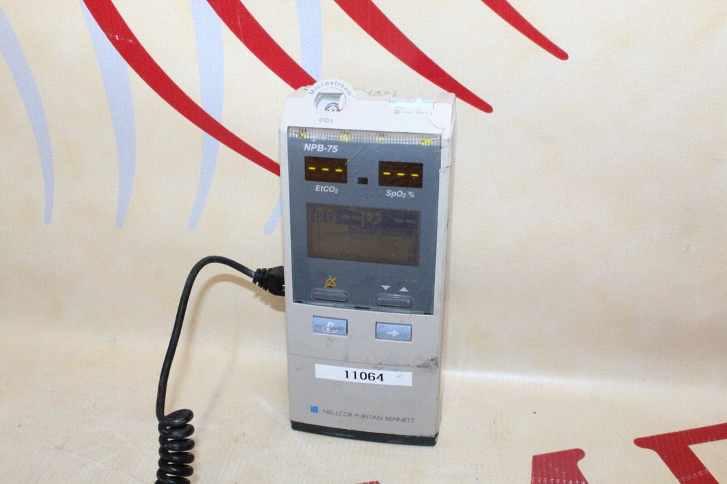Nellcor Oximax NPB-75 Handheld Microstream Capnograph/Pulse Oximeter