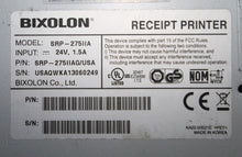 Cargar imagen en el visor de la galería, Bixolon (SRP-275IIA) Receipt Printer
