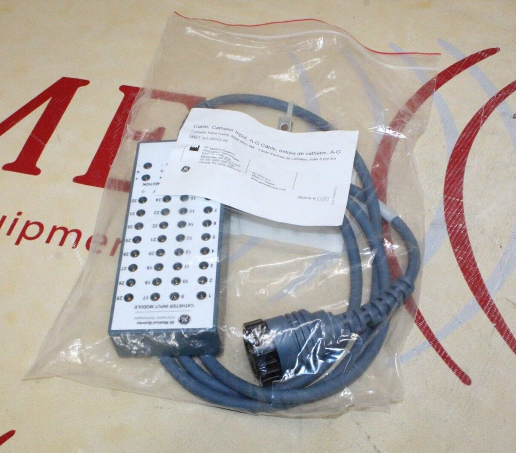 GE REF 301-00202-08 Cable Catheter Input, A-G Module