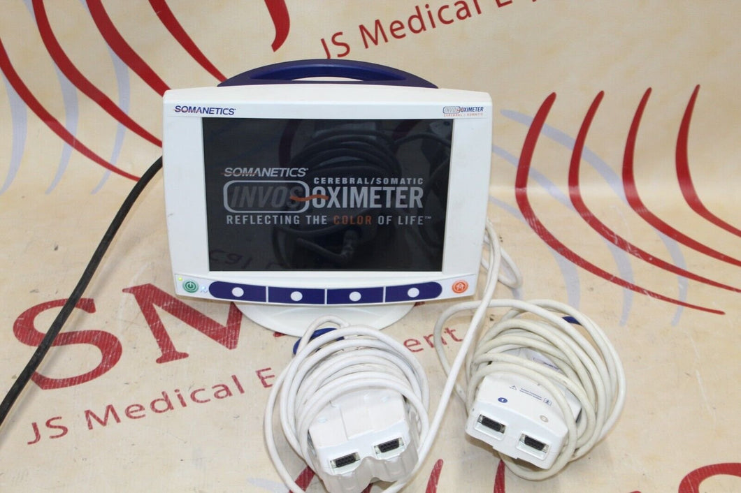 SOMANETICS INVOS OXIMETER CEREBRAL / SOMATIC 5100C W/ 2 PREAMPLIFIERS