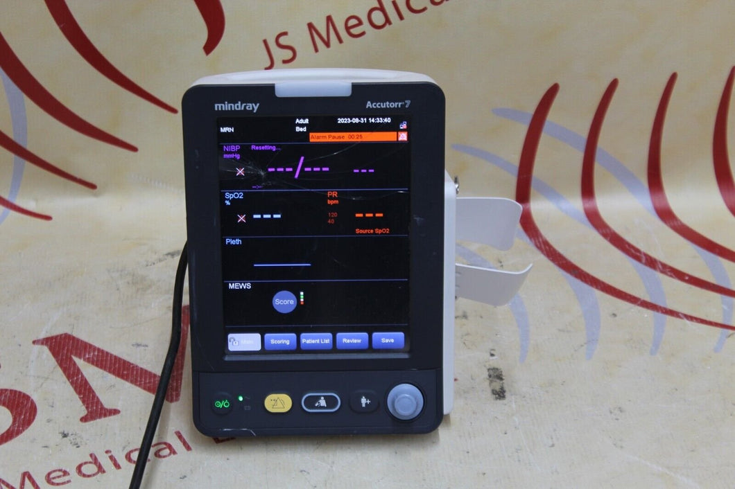 Mindray Medical Accutorr 7 Vital Signs Monitor cracked screen