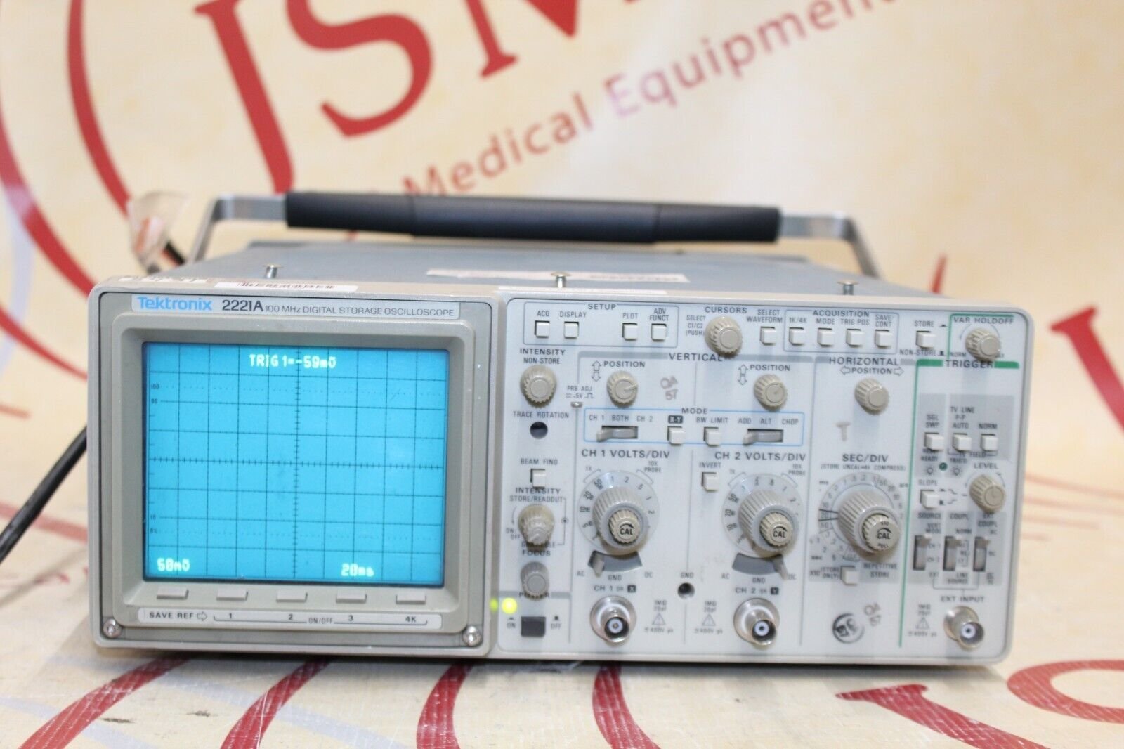 TEKTRONIX 2221A DIGITAL STORAGE OSCILLOSCOPE – JS Medical Equipment