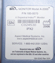 Cargar imagen en el visor de la galería, Aspect Medical BIS XP  (A2000)  Patient Monitor
