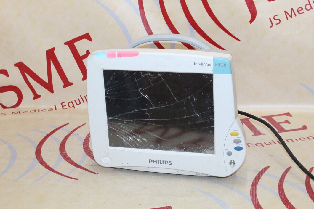 Philips Intellivue MP50 Patient Monitor -Cracked Glass, See Description