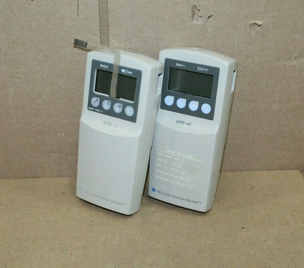 Nellcor Puritan Bennet OxiMax NPB-40 Handheld Pulse Oximeter LOT OF 2x **PARTS**