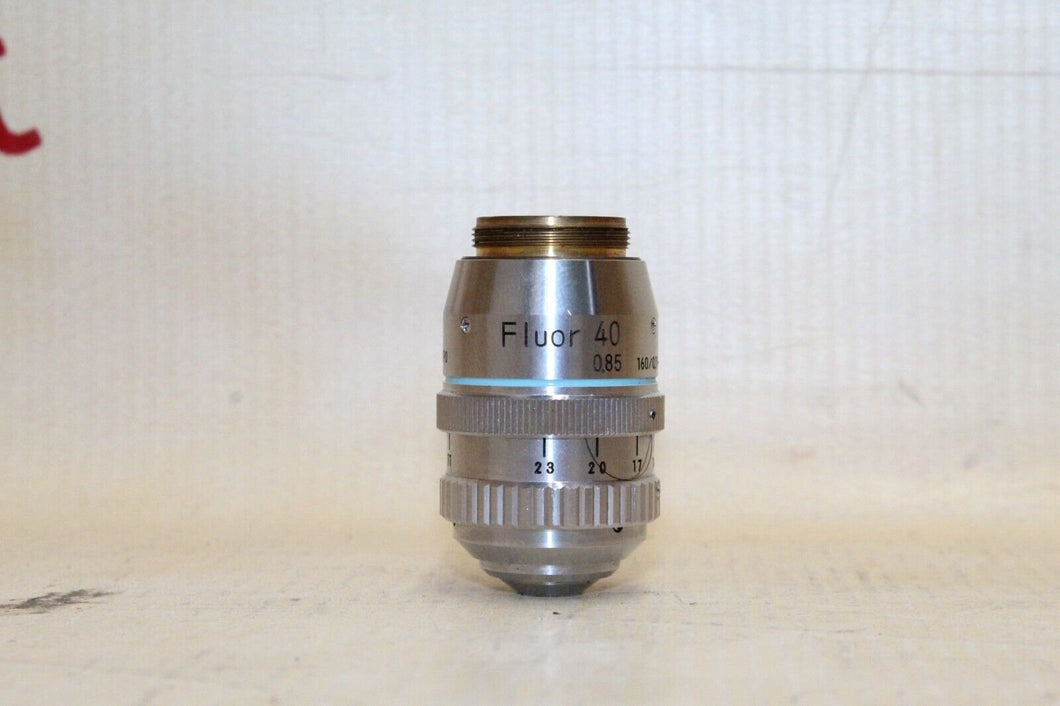 Nikon Fluor 40 0.85 160/0.11-0.23 Microscope Objective Lens Attachment Module