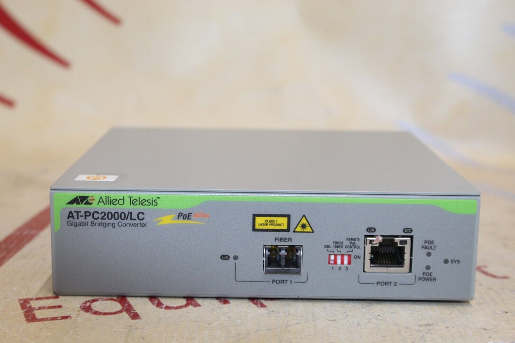 Allied Telesis PoE+ to Fiber Switching Media Converter AT-PC2000/LC