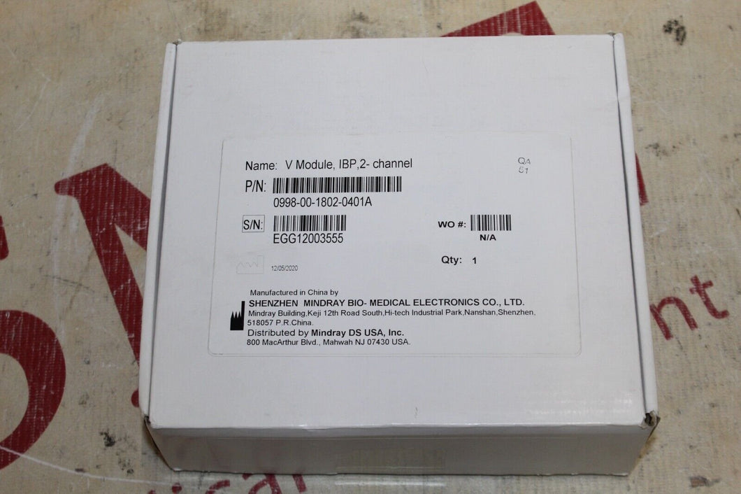 Mindray IBP Module For V12 V21 Ref No 0998-00-1802-0401A