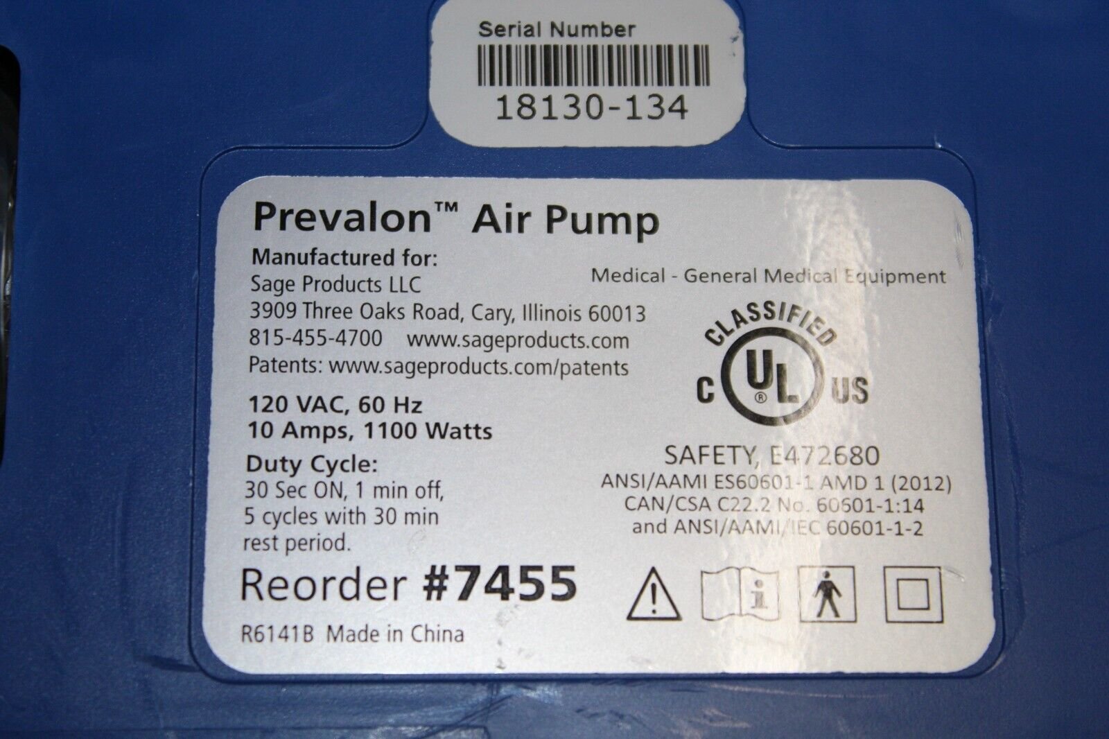 Sage Prevalon Air Pump #7455 H.E.P.A. Equipped Air Pump – JS Medical Equipment sage-prevalon-air-pump-7455-h-e-p-a-equipped-air-pump-js-medical-equipment