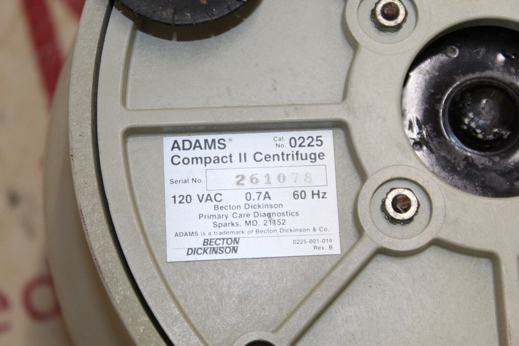 Clay Adams Compact II Centrifuge