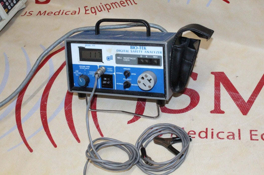 Bio-Tek Model 170 Digital Safety Analyzer W/ Side Pouch & Cable 9036