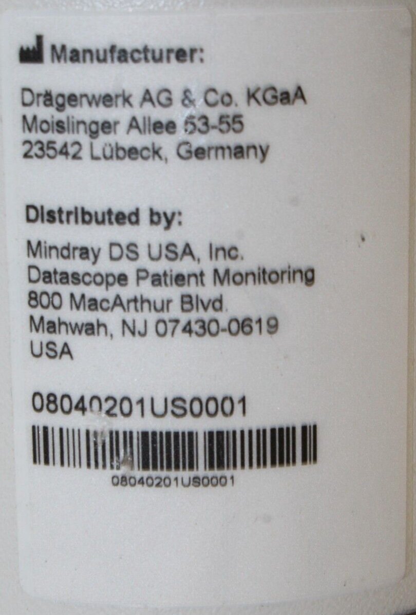 Mindray Drager 2000 Isoflurane